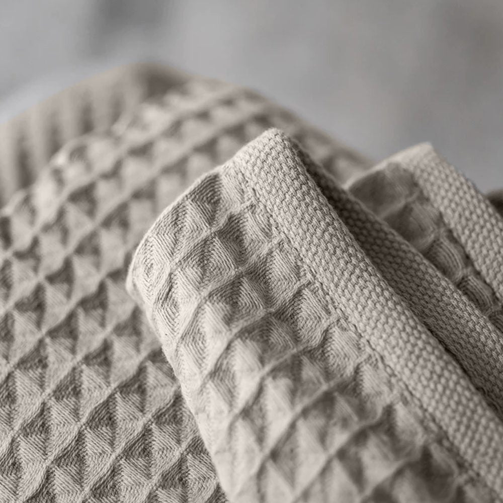 BYFT Orchard Heavy Waffle Kitchen & Hand Towel, Pure Cotton, 50 x 70 cm, Super Absorbent