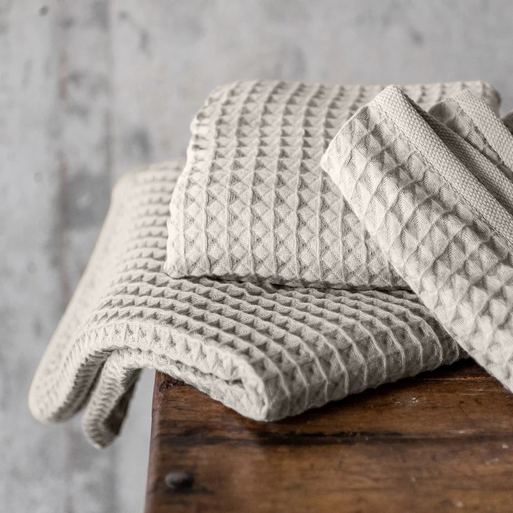 BYFT Orchard Heavy Waffle Kitchen & Hand Towel, Pure Cotton, 50 x 70 cm, Super Absorbent