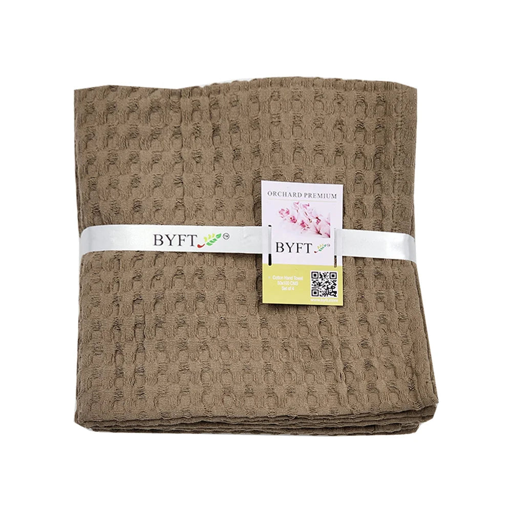 BYFT Orchard Heavy Waffle Cotton Towel - 50 x 110 cm - Ultra Absorbent & Quick Dry