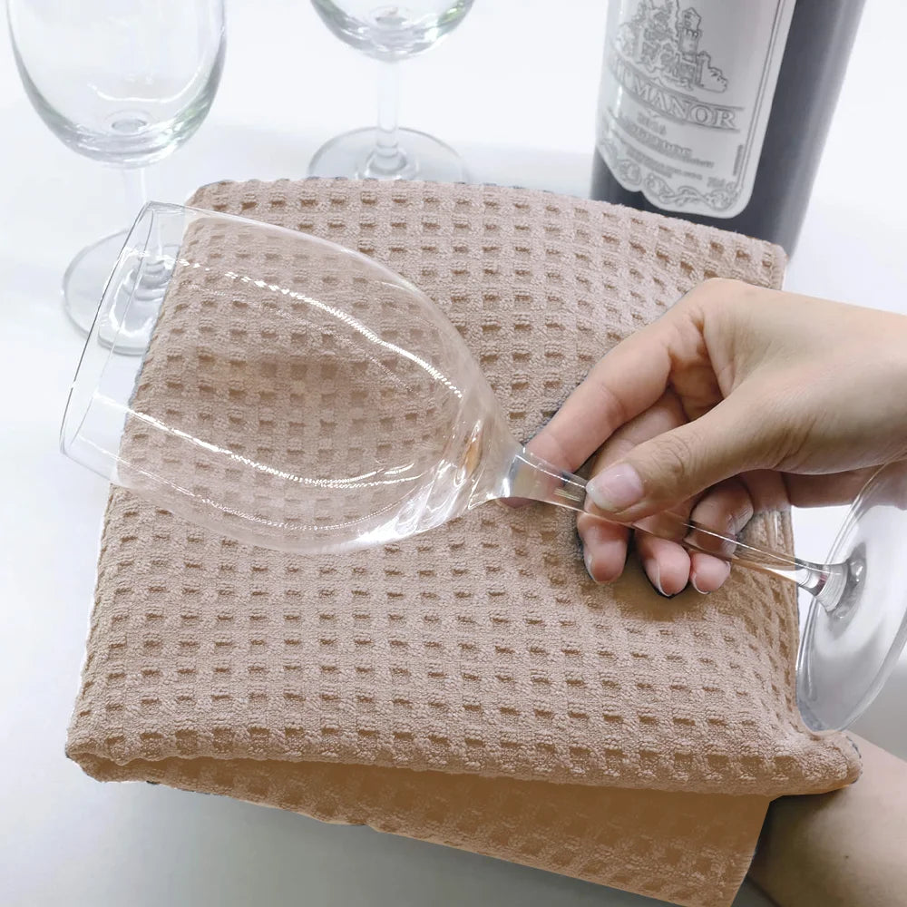 BYFT Orchard Heavy Waffle Cotton Towel - 50 x 110 cm - Ultra Absorbent & Quick Dry