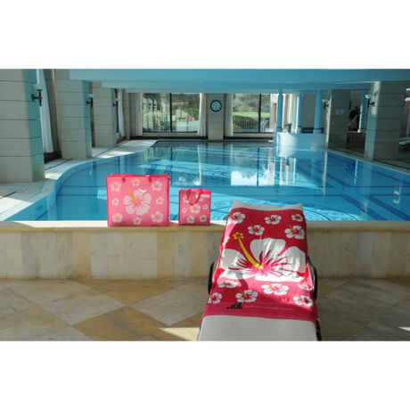 BYFT021064 Freds Pink Hibiscus Flower Beach Towel Velour Set of 01 G.webp
