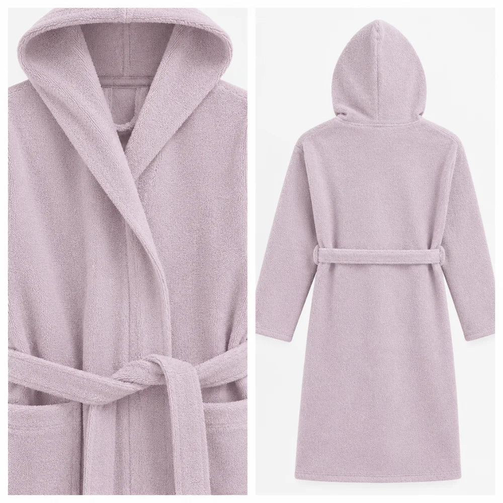 BYFT Daffodil Kids Hooded Bathrobe Luxury Cotton Soft, Absorbent, Quick-Dry