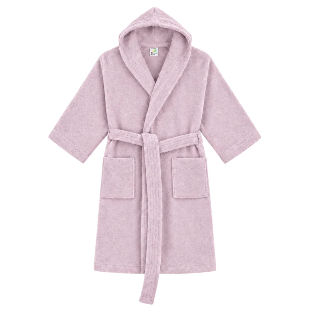 BYFT Daffodil Kids Hooded Bathrobe Luxury Cotton Soft, Absorbent, Quick-Dry