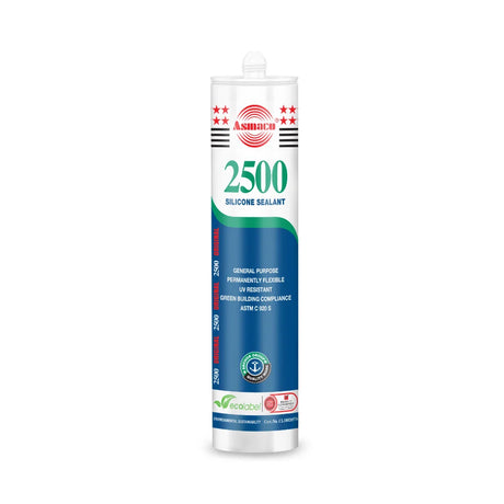 Asmaco 2500 Silicone Sealant - 280 ml - Durable Waterproof Adhesive for Home and Industrial Use