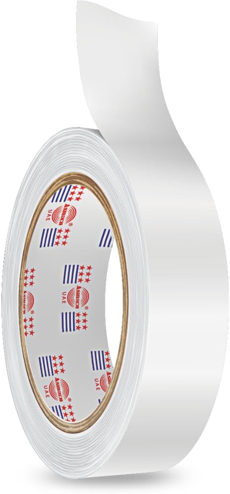 Asmaco Double Side Tissue Tape - White - 25 Yards