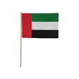 BYFT022684 BYFT UAE Flags A4 Size Made from Fabric Flag and Wooden Pole Set of 01.webp
