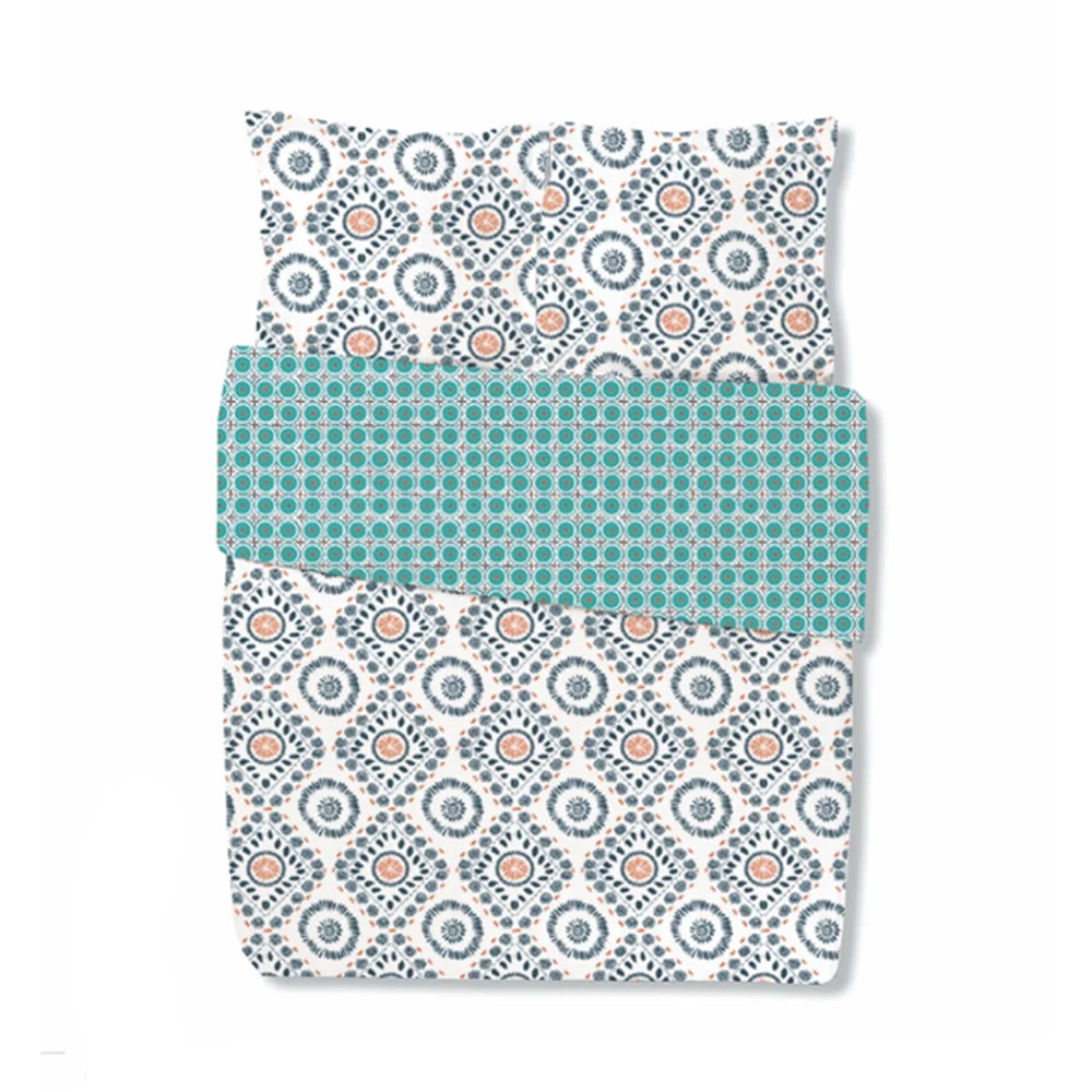 BYFT023572 Home Tex Design King Duvet Cover 240 x 200 Cm 2 Pillow Cover 50 x 80 Cm Printed Energie 100 Cotton Set of 3.webp