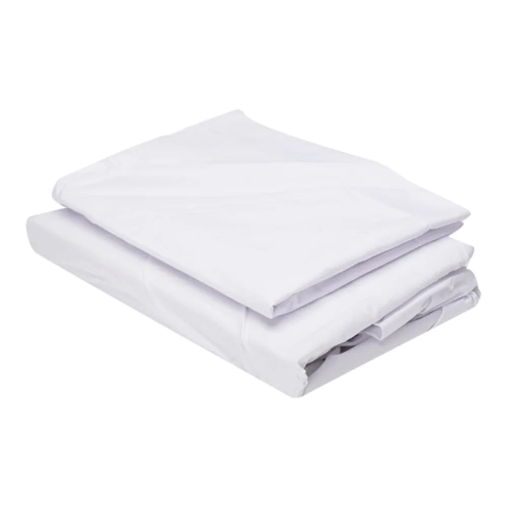 BYFT023579 Home Tex Design King Flat Sheet 240 x 260 Cm 2 Pillow Cover 50 x 75 Cm White 100 Cotton Set of 3 B.webp