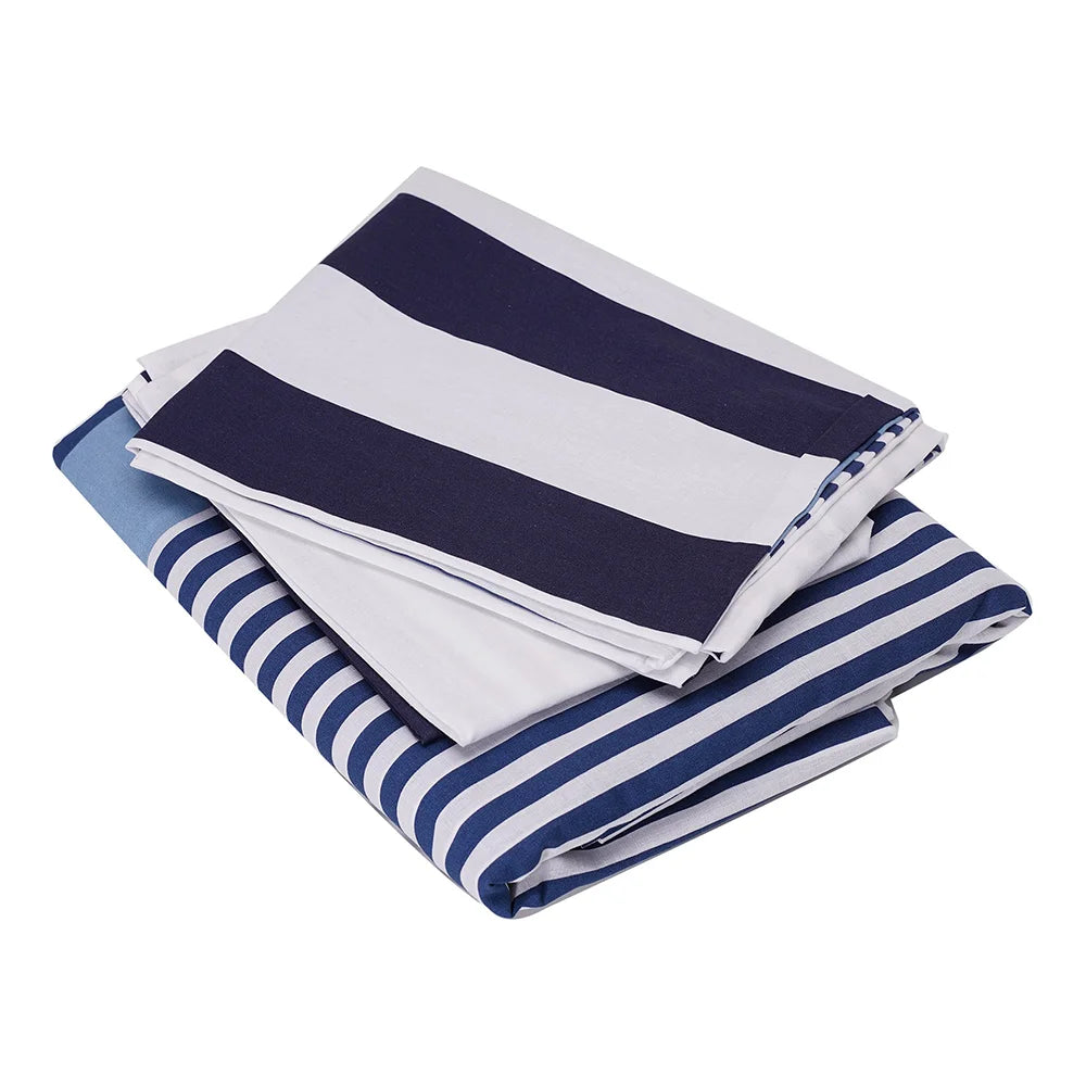 BYFT023592 Home Tex Design King Flat Sheet 240 x 260 Cm 2 Pillow Cover 50 x 80 Cm Printed Feyde 100 Cotton Set of 3.webp