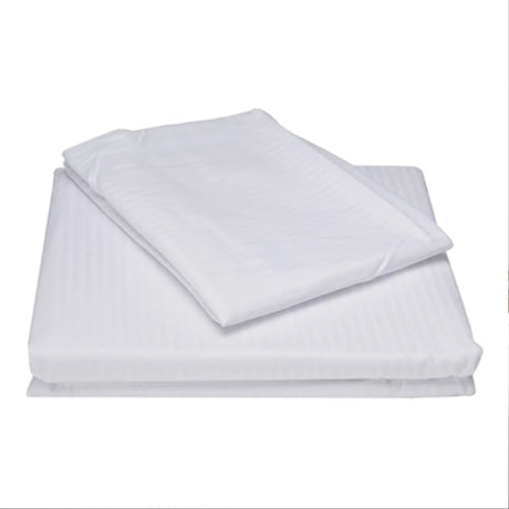 BYFT023594 Home Tex Design King Duvet Cover 240 x 200 Cm 2 Pillow Cover 50 x 75 Cm White Stripes Optical 100 Cotton Set of 3 B.webp