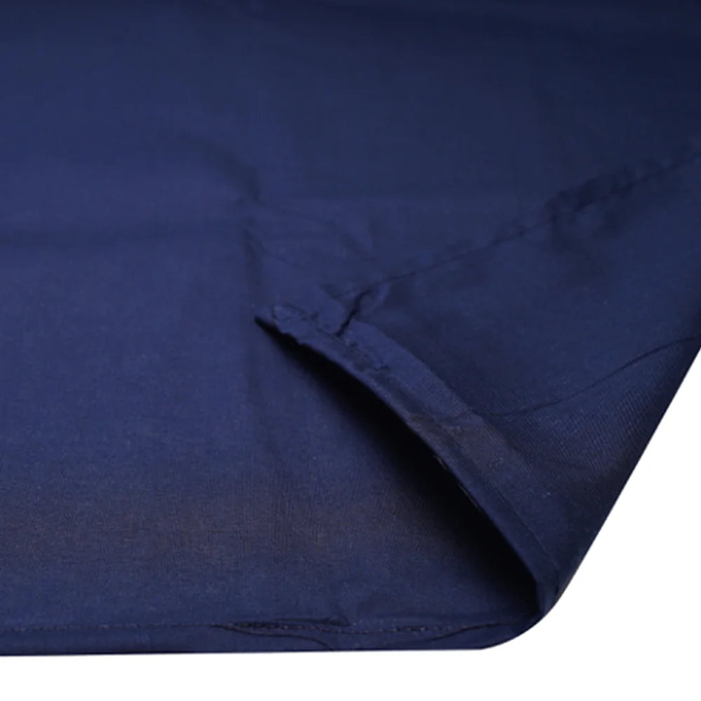 BYFT023595 Home Tex Design King Flat Sheet 240 x 260 Cm 2 Pillow Cover 50 x 75 Cm Navy Blue Dyed 100 Cotton Set of 3 D.webp