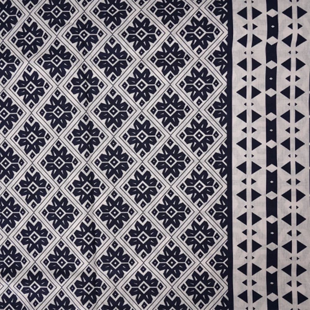 BYFT023599 Home Tex Design King Flat Sheet 240 x 260 Cm 2 Pillow Cover 50 x 80 Cm Printed Graphic Tribu 100 Cotton Set of 3 A.webp