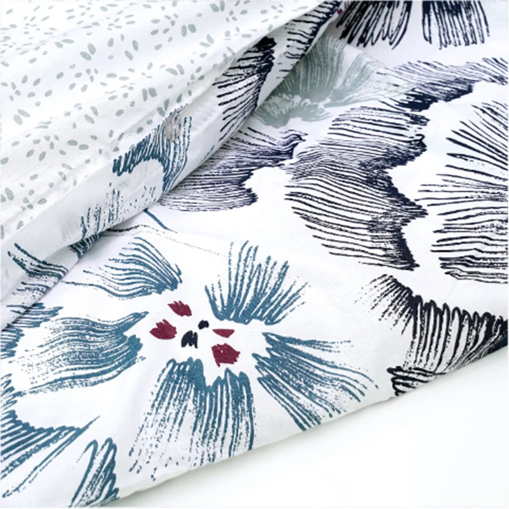 BYFT023611 Home Tex Design King Duvet Cover 240 x 200 Cm 2 Pillow Cover 50 x 80 Cm Printed Amarande 100 Cotton Set of 3 C.webp