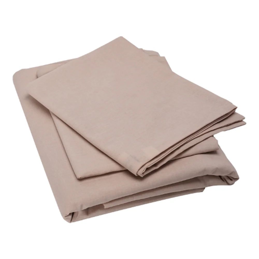 BYFT023623 Home Tex Design King Flat Sheet 240 x 260 Cm 2 Pillow Cover 50 x 80 Cm Printed Beige Sable 100 Cotton Set of 3.webp