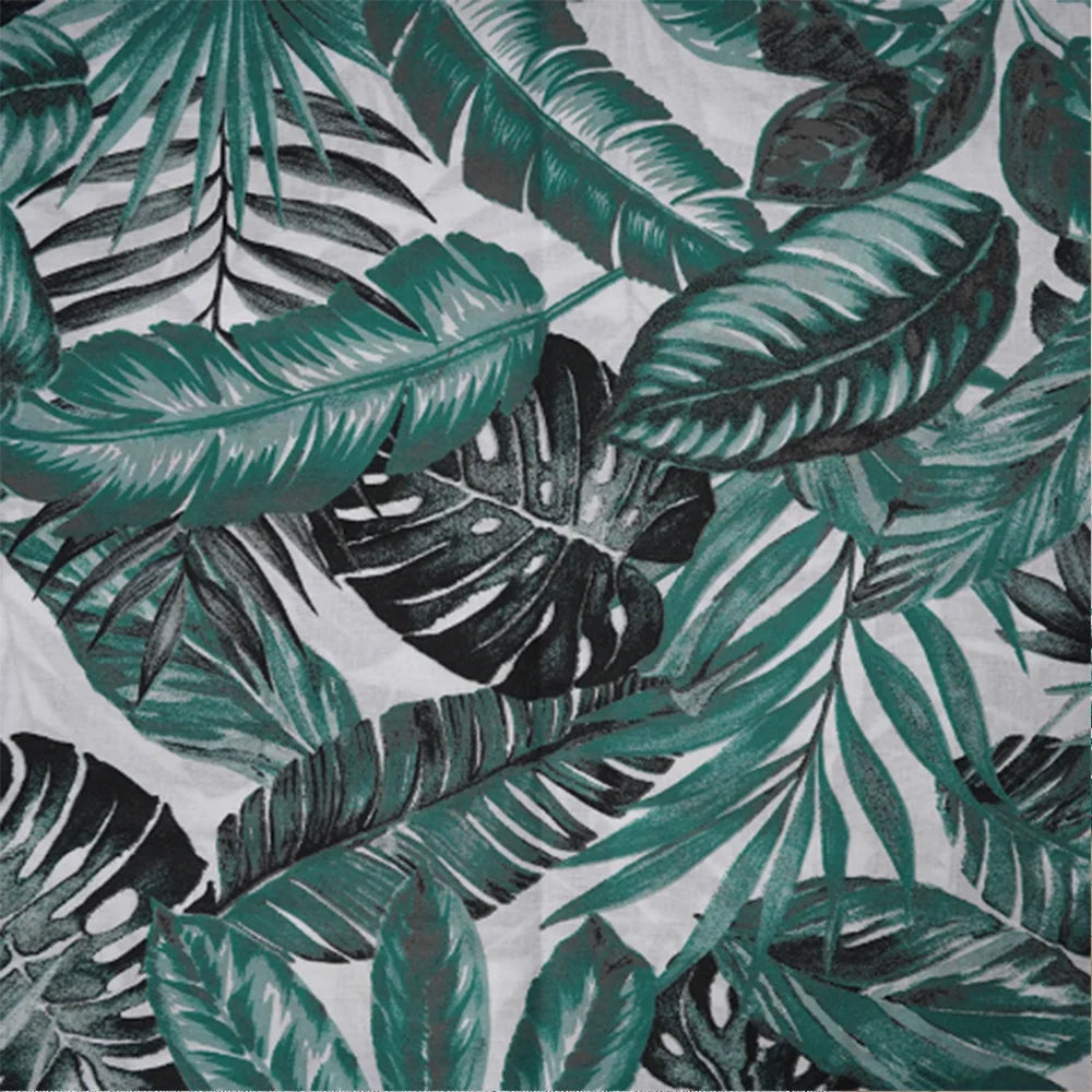 BYFT023637 Home Tex Design King Flat Sheet 240 x 260 Cm 2 Pillow Cover 50 x 80 Cm Printed Banana Palm 100 Cotton Set of 3 B.webp