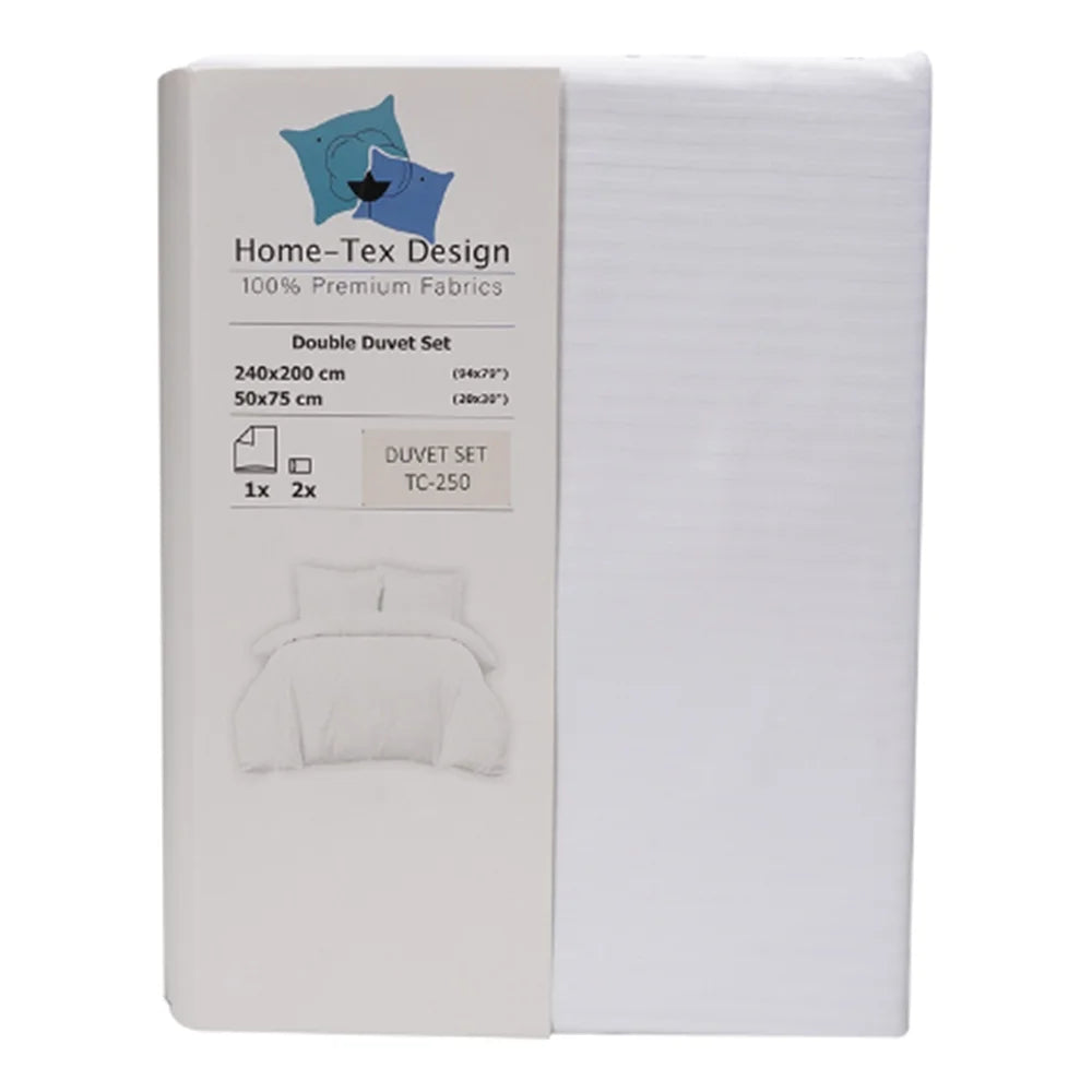 BYFT023645 Home Tex Design Single Duvet Cover 160 x 220 Cm 1 Pillow Cover 50 x 75 Cm 250 Tc White 100 Cotton Set of 2 A.webp