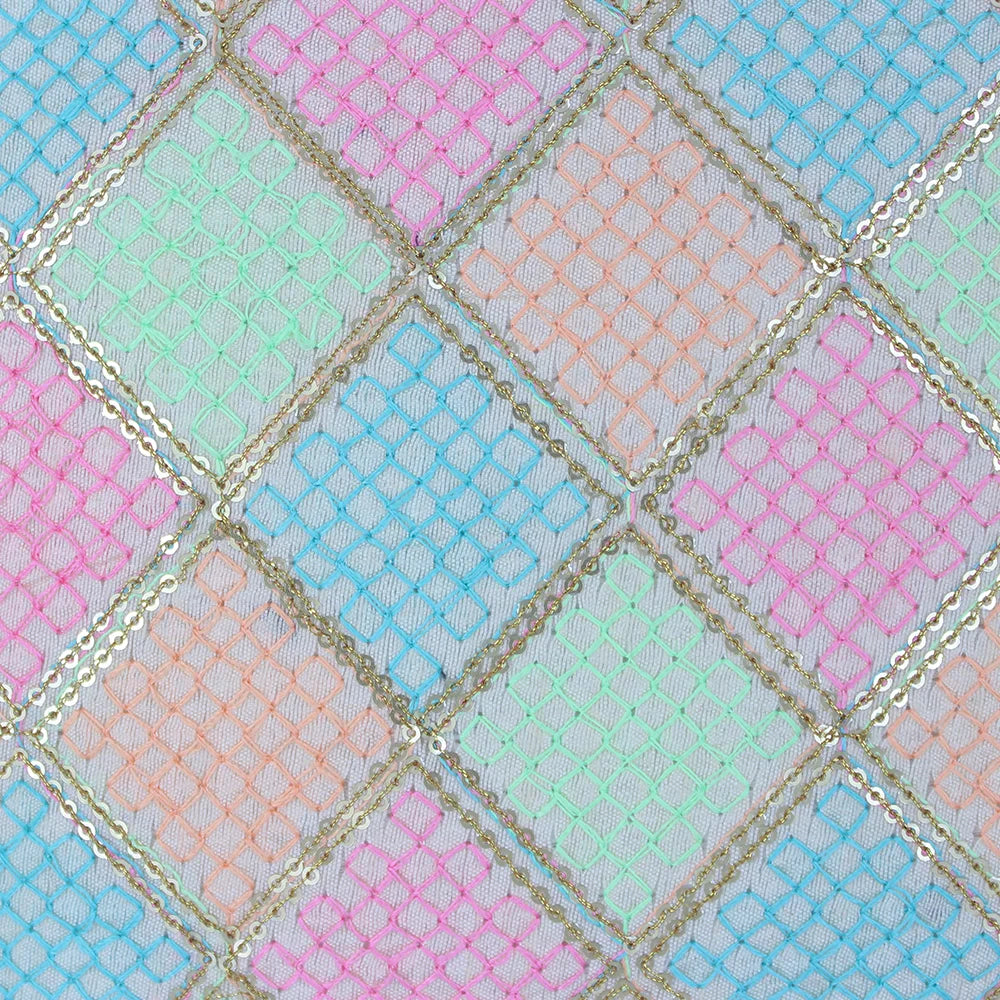 BYFT Orchard Cushion Cover 18 x 18 inch (Diagonal Checks Design - Cream) 45 x 45 cm Luxury Decorative Cushion Cover for Sofa, Bed & Living Room - Set of 02