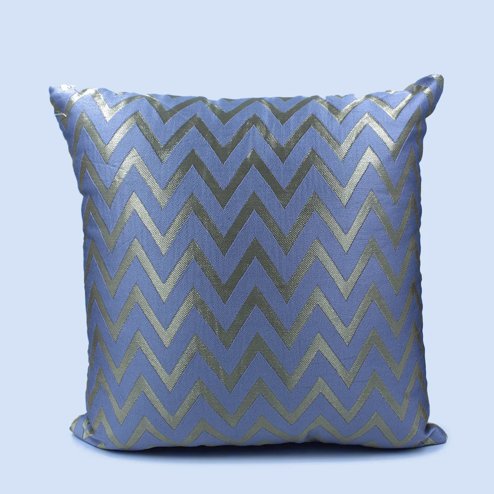 BYFT Orchard Cushion Cover 16 x 16 inch (Zig Zag Design - Grey) 40 x 40 cm Luxury Decorative Cushion Cover for Sofa, Bed & Living Room - Set of 02