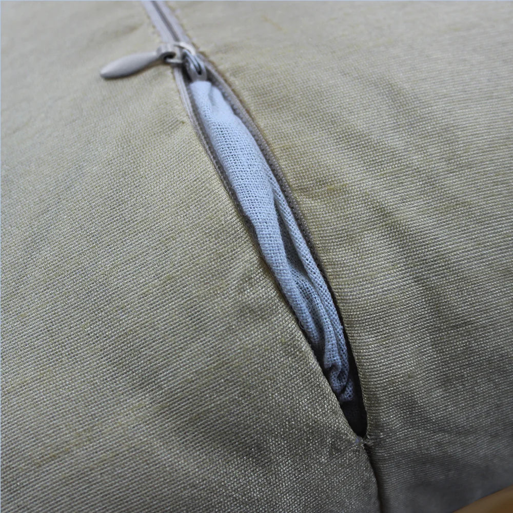 BYFT Orchard Cushion Cover 16 x 16 inch (Zig Zag Design - Yellow) 40 x 40 cm Luxury Decorative Cushion Cover for Sofa, Bed & Living Room - Set of 02