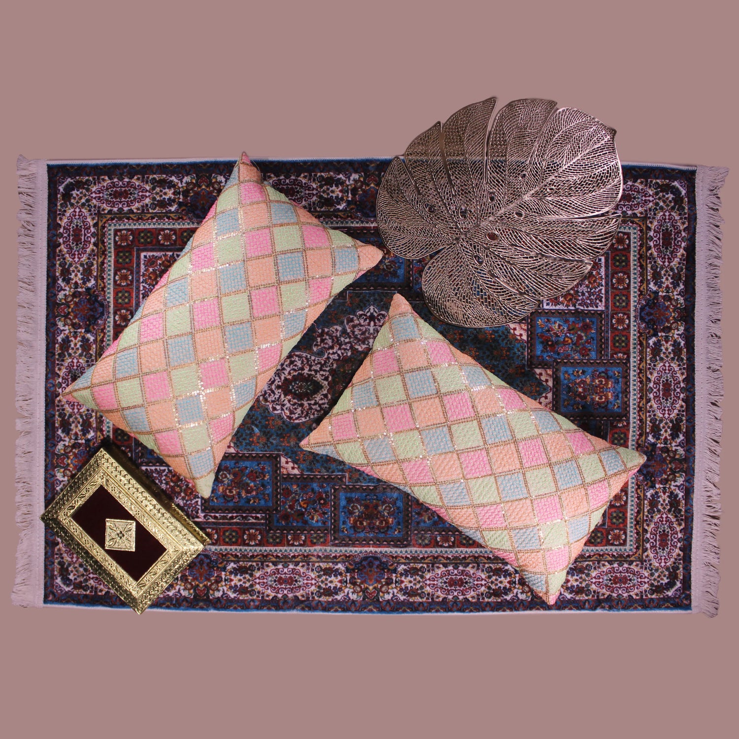 غطاء وسادة BYFT Orchard مقاس 12 × 20 بوصة (تصميم مربعات قطرية - كريمي) غطاء وسادة مزخرف فاخر للأريكة والسرير وغرفة المعيشة - مجموعة من قطعتين
