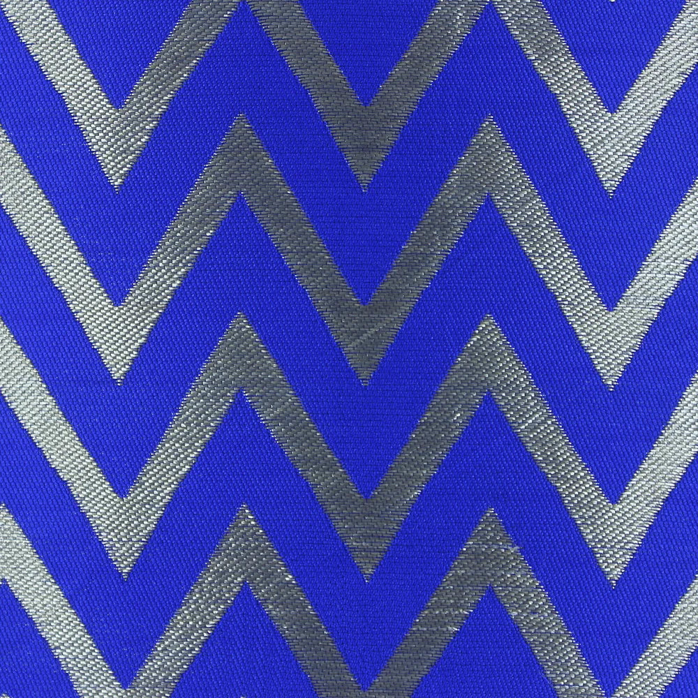 BYFT Orchard Cushion Cover 16 x 16 inch (Zig Zag Design - Royal Blue) 40 x 40 cm Luxury Decorative Cushion Cover for Sofa, Bed & Living Room - Set of 02
