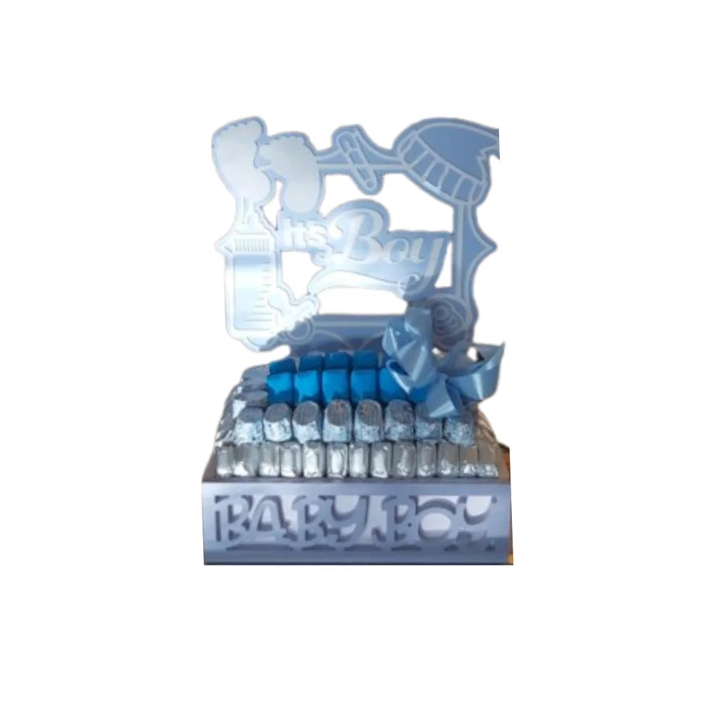 it s a boy chocolate tray with baby motif 1kg