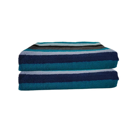BYFT025146 Home Tex Design Bath Towel Blue 70 x 140 Cm 100 Cotton 550 Gsm Set of 02 ART BTYD003.webp