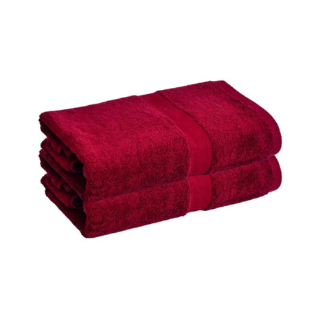 BYFT025155 Home Tex Design Bath Towel Maroon 70 x 140 Cm 100 Cotton 550 Gsm Set of 02.webp
