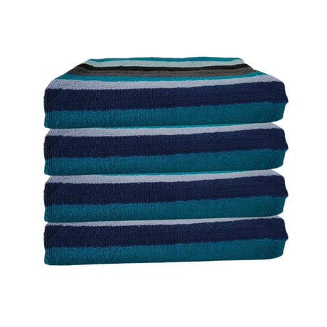 BYFT025160 Home Tex Design Bath Towel Blue 70 x 140 Cm 100 Cotton 550 Gsm Set of 04 ART BTYD003.webp