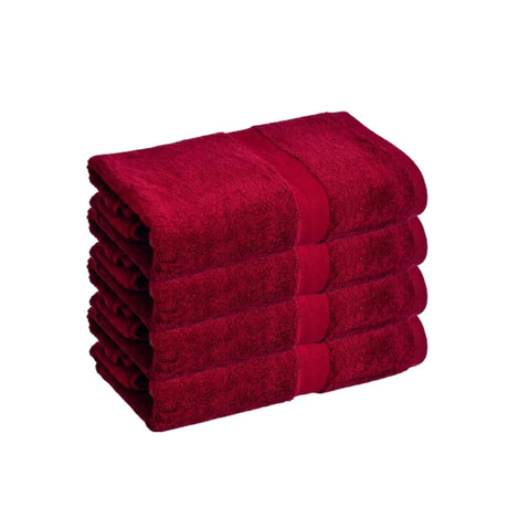 BYFT025169 Home Tex Design Bath Towel Maroon 70 x 140 Cm 100 Cotton 550 Gsm Set of 04.webp