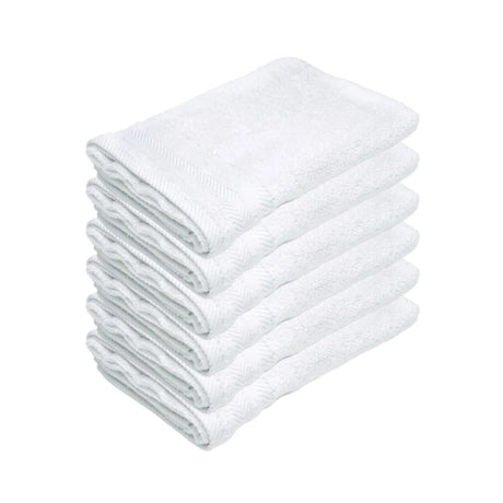 BYFT025173 Home Tex Design Bath Towel White 70 x 140 Cm 100 Cotton 400 Gsm Set of 06 ART BT024.webp