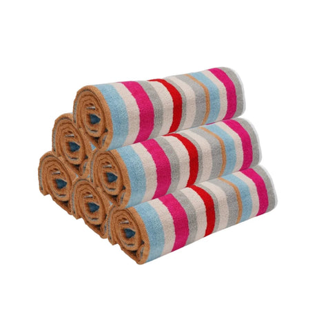 byft home design bath towel white stripe 70 x 140 cm 100 cotton 550 gsm