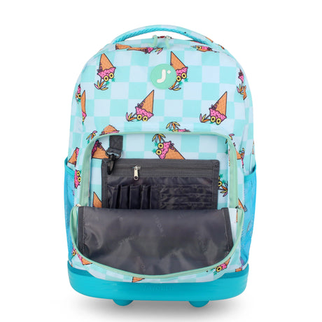J World New York Sunrise Kids Rolling Backpack - ICE CONE - 18 Inch
