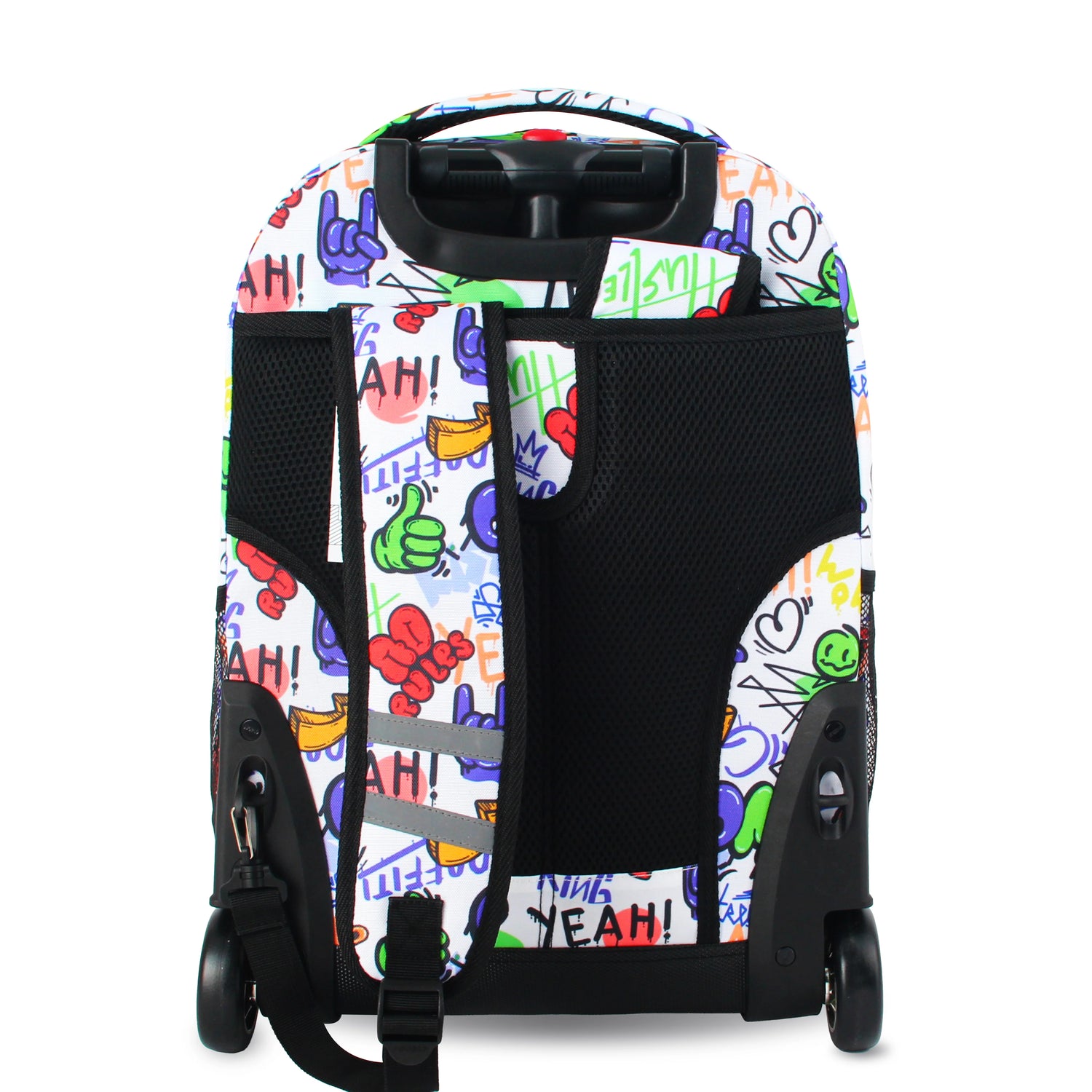 J World New York Sunrise Kids Rolling Backpack - STREET ART - 18 Inch