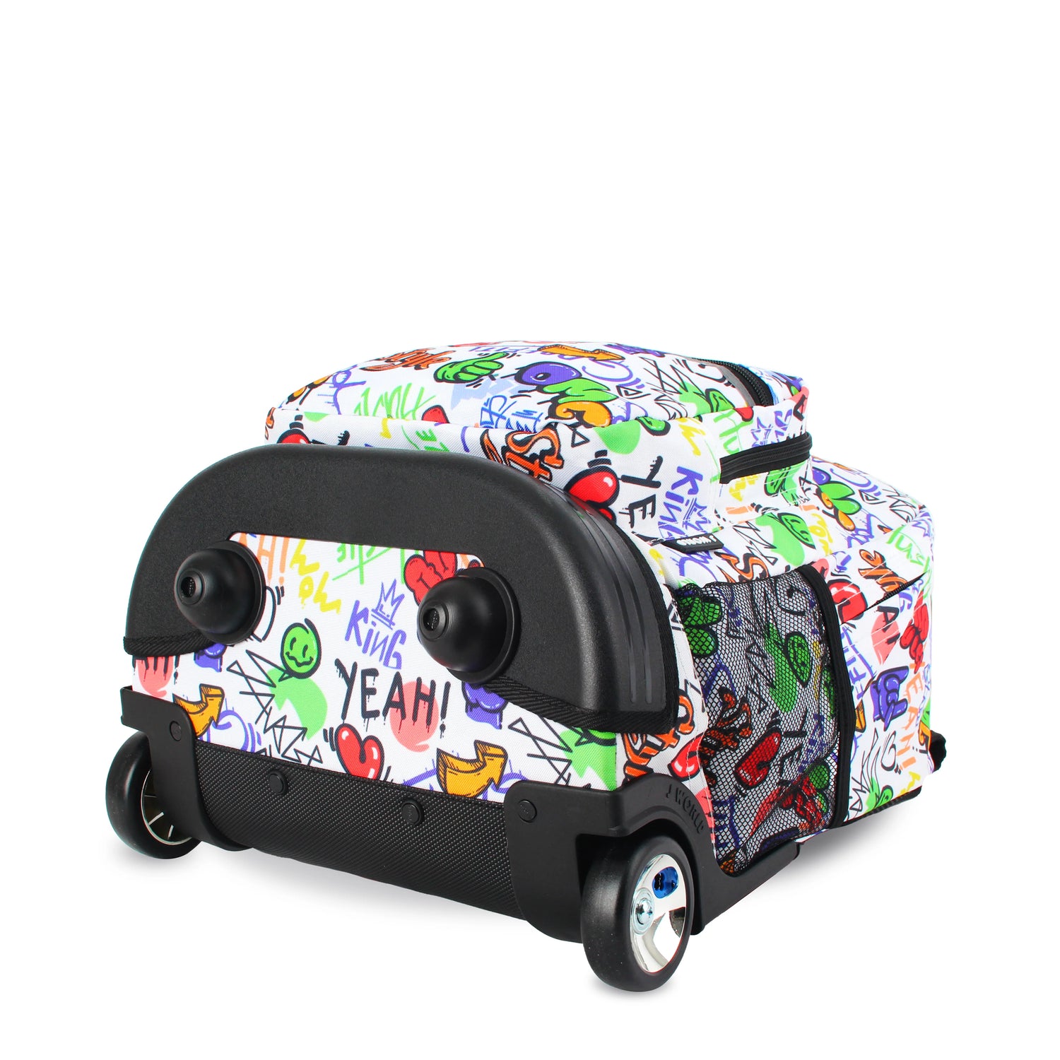 J World New York Sunrise Kids Rolling Backpack - STREET ART - 18 Inch