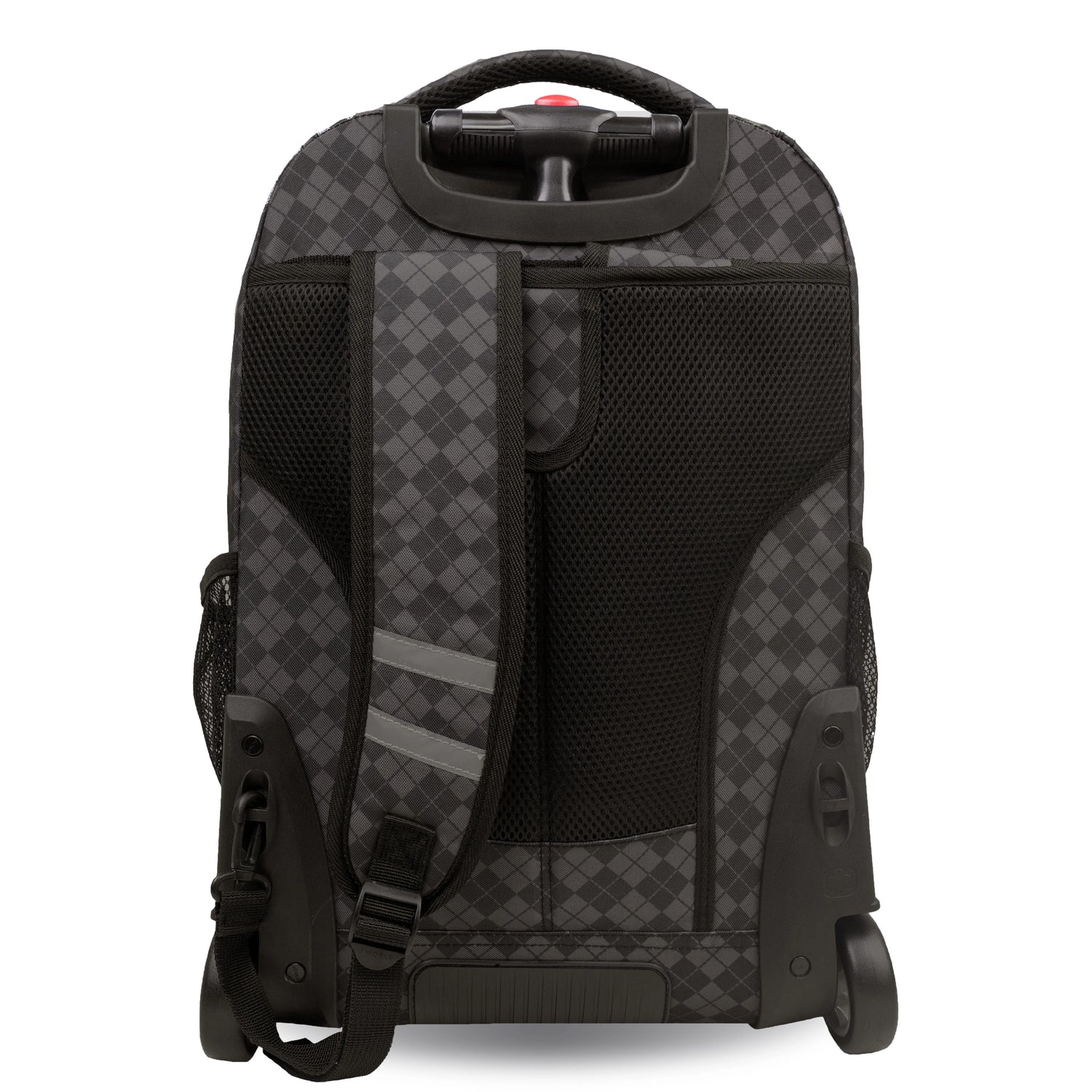 J World New York Sunrise Kids Rolling Backpack - ARGYLE BLACK - 18 Inch