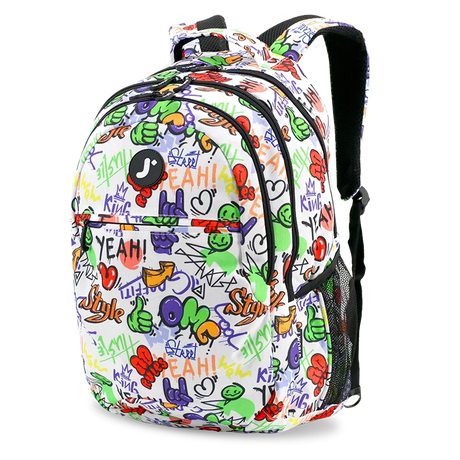 J World New York Unisex -Adult Cornelia Laptop Backpack - STREET ART