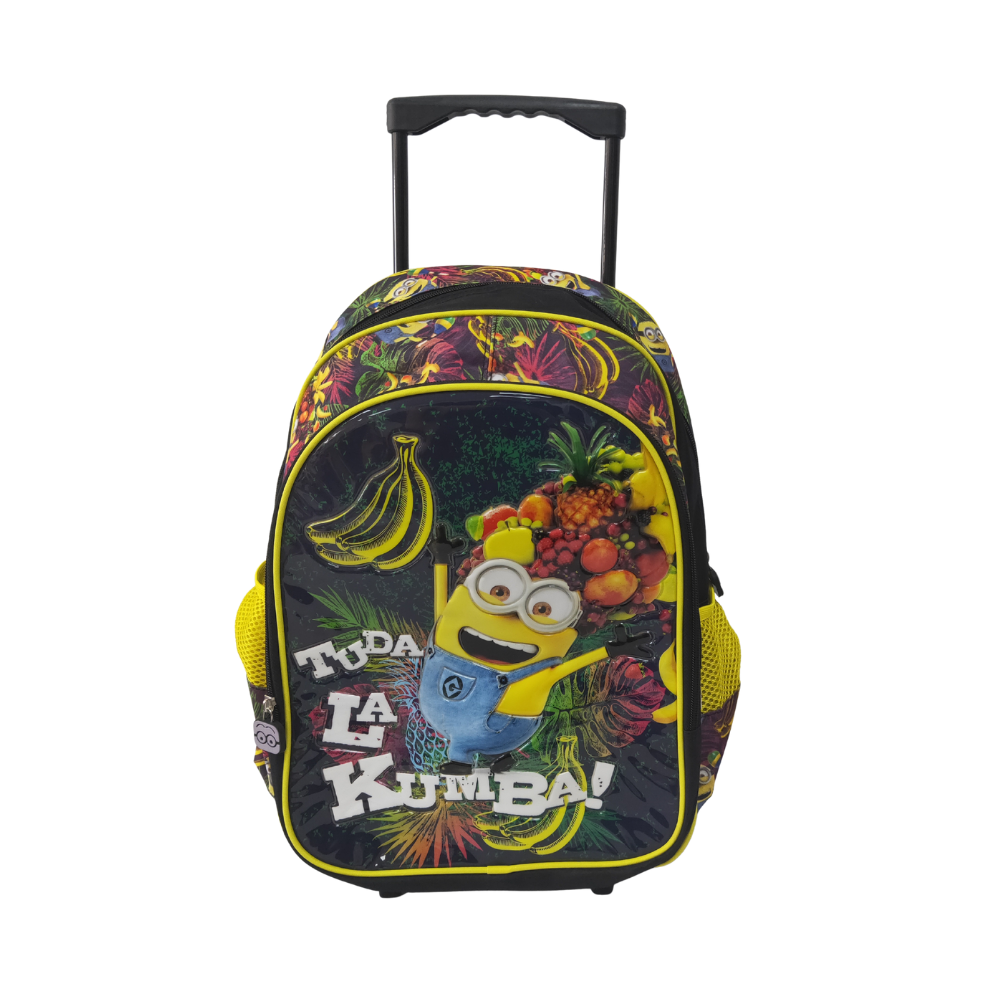 minions fun boy school trolley bag 16 inch kids cartoon school bag