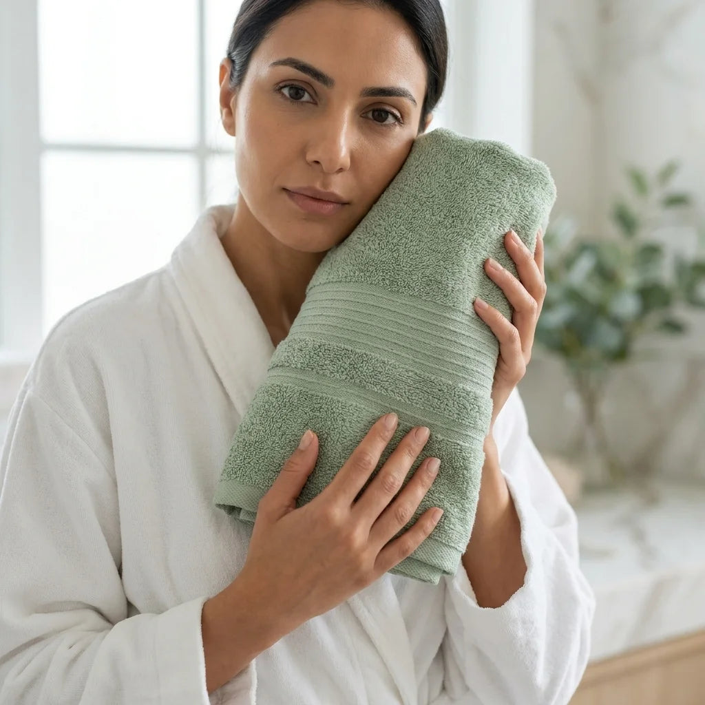 BYFT Home Aura 40 x 75 Cm Cotton Hand Towel - Soft, Absorbent, Quick-Dry | 550 GSM
