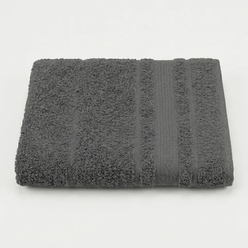 BYFT Home Aura | Grey Cotton Towel Sets - Soft, Absorbent, Quick-Dry | 550 GSM