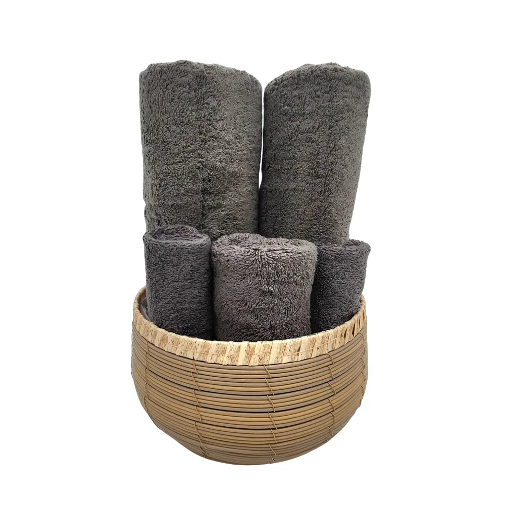 BYFT Home Essence Cotton Towel Grey Luxury - Soft, Absorbent, Quick-Dry, 550 GSM