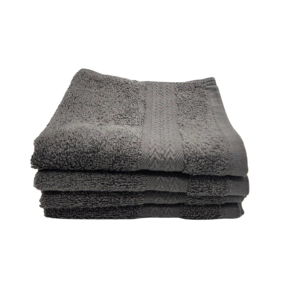 BYFT Home Essence | Grey Cotton Towel Sets - Soft, Absorbent, Quick-Dry | 550 GSM