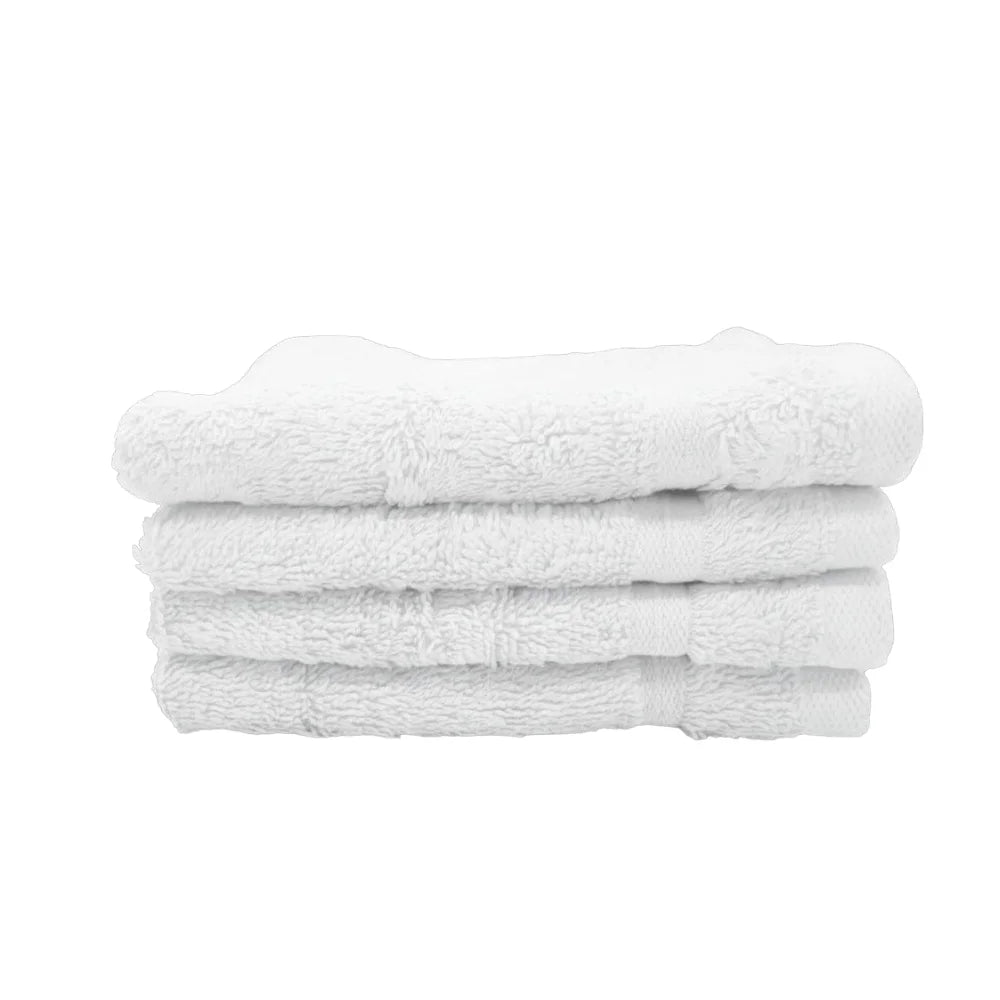 BYFT Home Aura Cotton Towel White Luxury - Soft, Absorbent, Quick-Dry, 550 GSM
