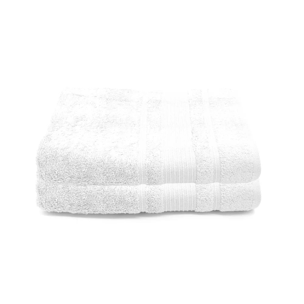 BYFT Home Aura Cotton Towel White Luxury - Soft, Absorbent, Quick-Dry, 550 GSM