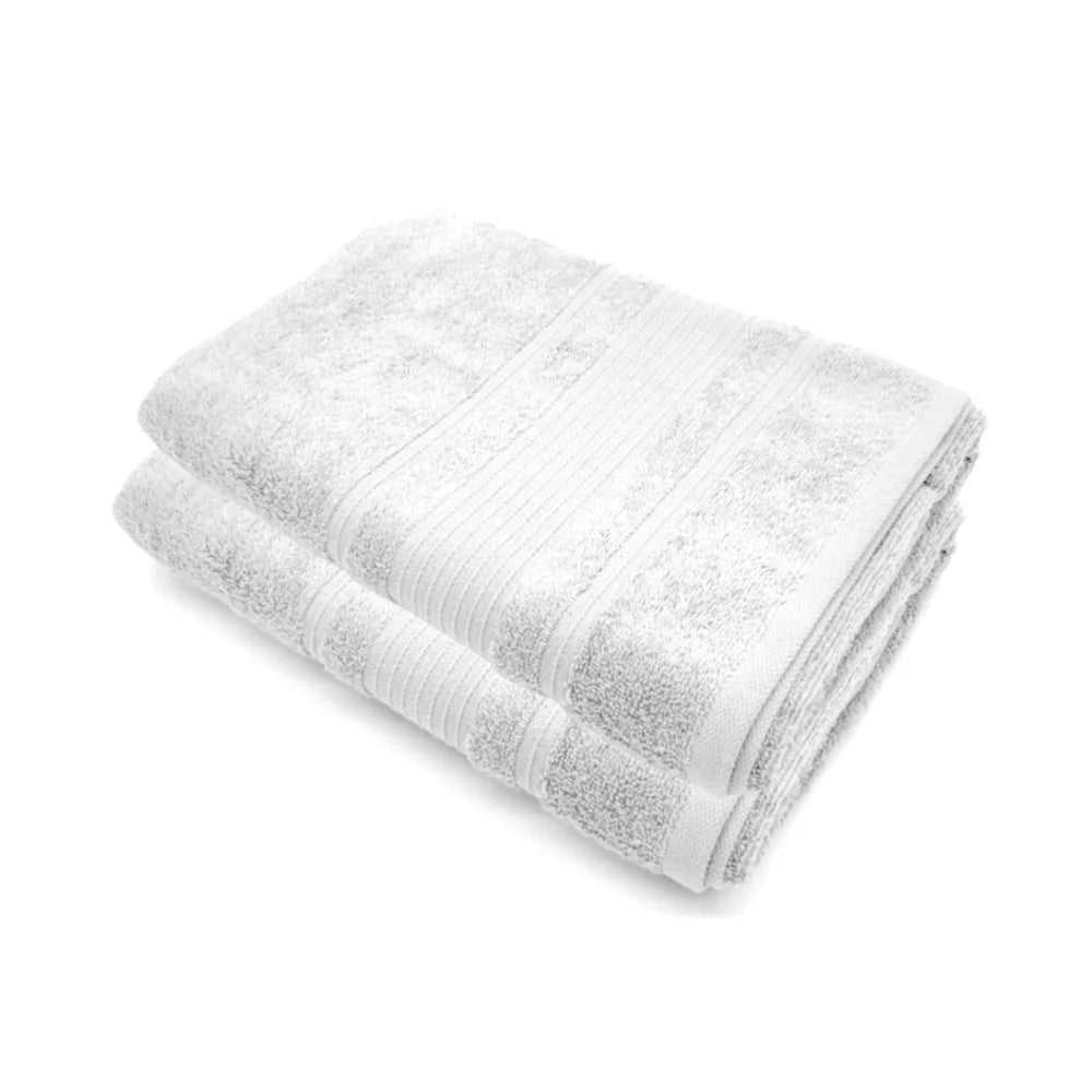 BYFT Home Aura Cotton Towel White Luxury - Soft, Absorbent, Quick-Dry, 550 GSM