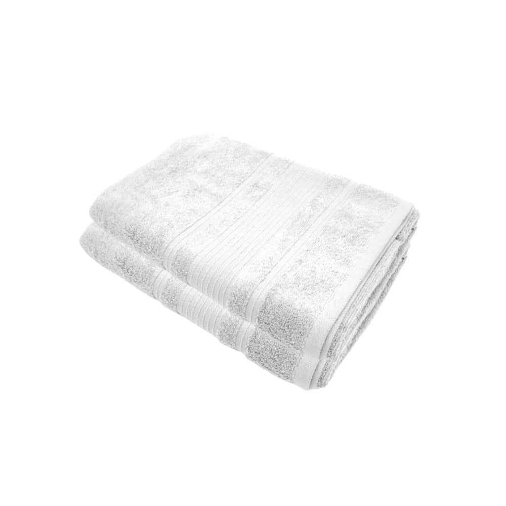BYFT Home Aura Cotton Towel White Luxury - Soft, Absorbent, Quick-Dry, 550 GSM
