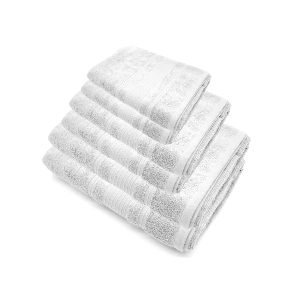 BYFT Home Aura Cotton Towel White Luxury - Soft, Absorbent, Quick-Dry, 550 GSM
