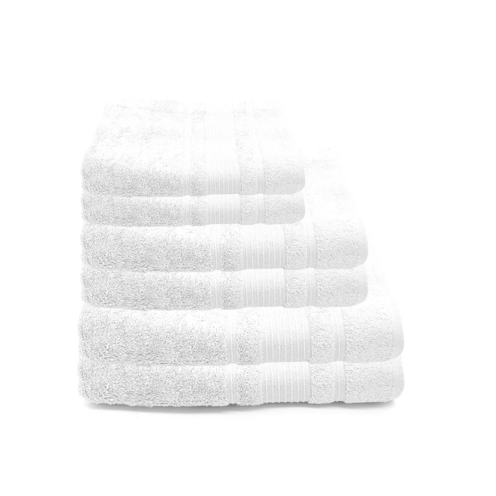 BYFT Home Aura Cotton Towel White Luxury - Soft, Absorbent, Quick-Dry, 550 GSM