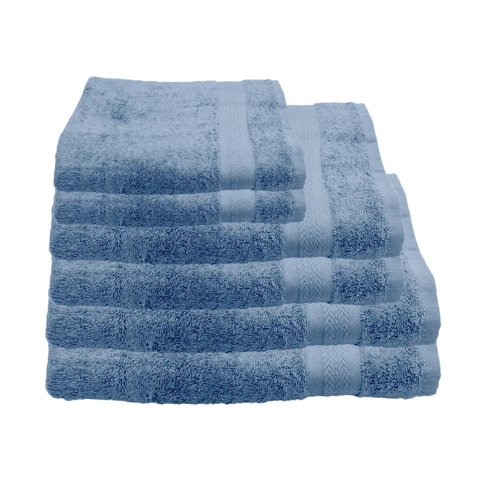 BYFT Home Essence Cotton Towel Blue Luxury - Soft, Absorbent, Quick-Dry, 550 GSM
