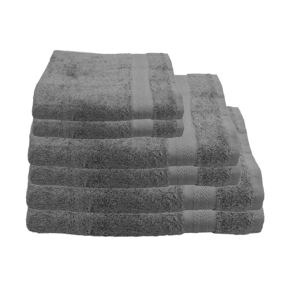 BYFT Home Essence | Grey Cotton Towel Sets - Soft, Absorbent, Quick-Dry | 550 GSM